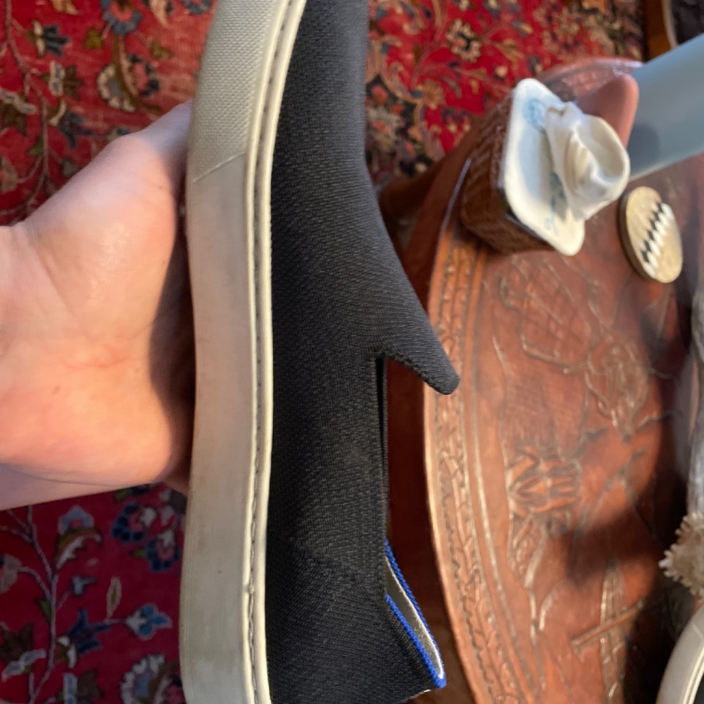 Navy Rothy’s slip on sneaker - Picture 4 of 5